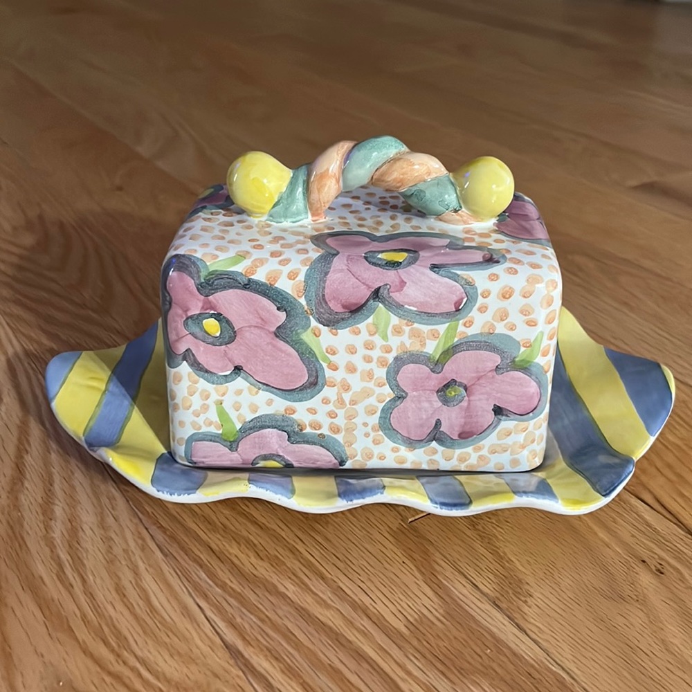 Mackenzie Childs Vintage Myrtle Butter Dish
